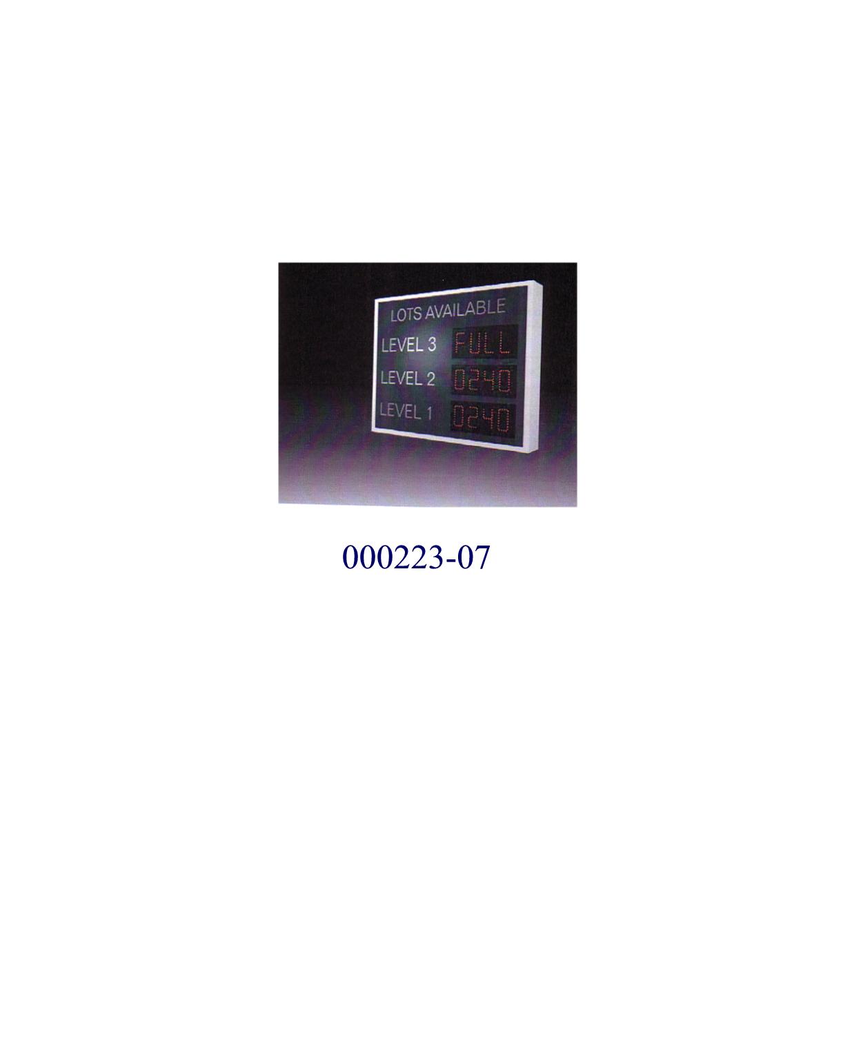 LED-Anzeigevorrichtung, (Hinweisschild)
- aus einer LED-Anzeige mit interner Elektronik in einem stoßfesten Gehäuse aus Aluminiumprofil zur Wand- oder Decken-Montage und Front aus transparenten Acrylglas oder Polycarbonat,
- die innenbeleuchteten Schilder sind mit Leuchtstoffröhren incl. Starter und Verkabelung für 230V Netzversorgung ausgestattet,
- zur Anzeige in Parkhäusern,
(Abbildung siehe Anhang)
"Elektrisches Sichtsignalgerät - Anzeigetafel mit Leuchtdiodenanzeige (LED)"