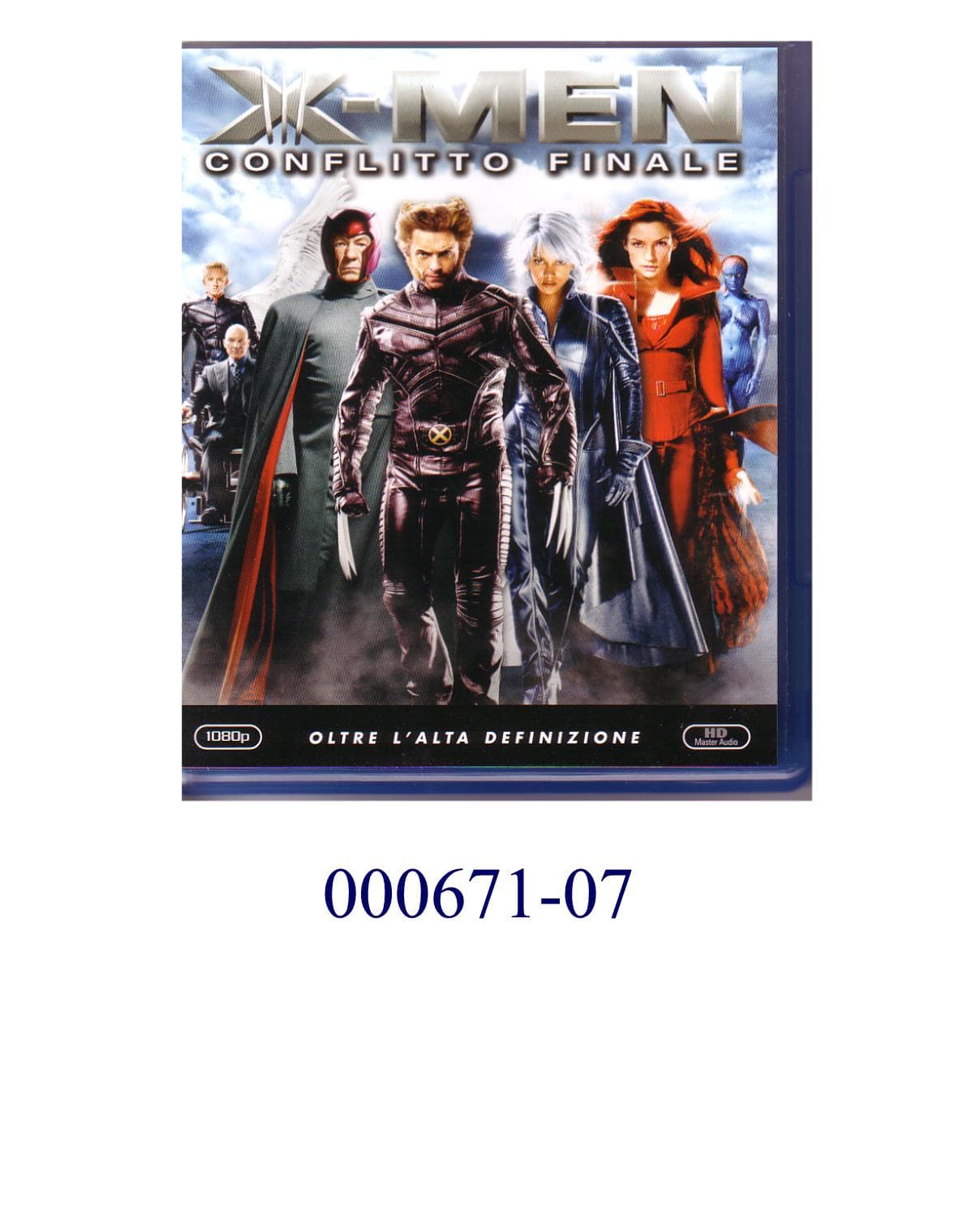 Aufzeichnungsträger (Blu-ray-Disc) mit Aufzeichnungen,
- zur Wiedergabe von Ton und Bildern,
- optisches Speichermedium,
- in einem zum dauernden Gebrauch geeigneten Kunststoffbehältnis mit buntbedrucktem Cover. 
Die Disc kann nur in einem BD Player abgespielt werden.

"Platte, optischer Aufzeichnungsträger, mit Aufzeichnung, Platte ("disc") für Laserabnehmersysteme, zur Wiedergabe von Ton und Bildern, nicht zur Wiedergabe über eine automatische Datenverarbeitungsmaschine geeignet – Blu-ray-Disc."