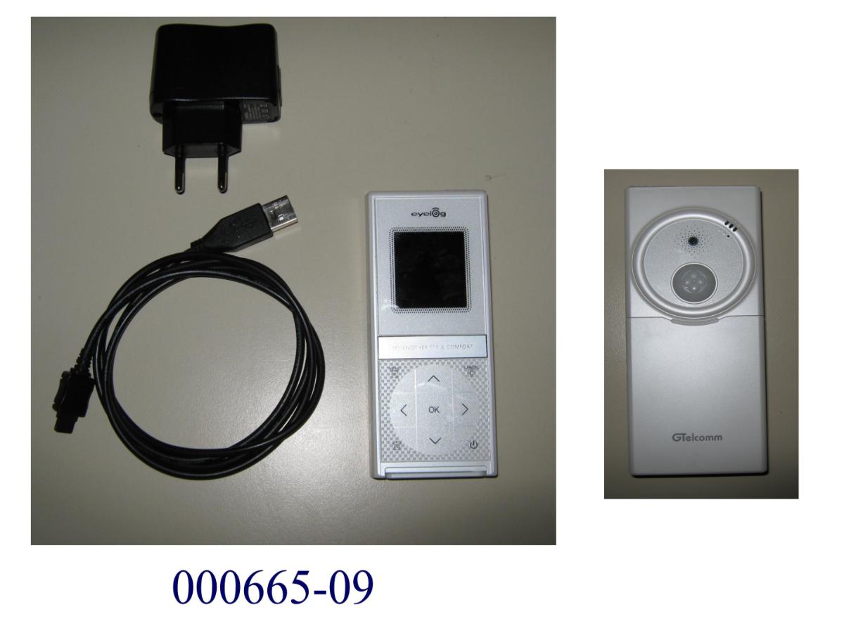 Ein batteriebetriebenes Gerät (sog. Einbruch- oder Diebstahlalarmgerät), bestehend: 
- aus einer Alarmauslöse- bzw. Signalauslösevorrichtung (Bewegungsmelder mit IR-Sensor), eingebauten Kamera, einer abstellbaren akustischen Alarmvorrichtung (Sirene), einem Sende-/Empfangsmodul für die GSM-Frequenzbänder 850, 900, 1800 und 1900 MHz, zum Senden und Empfangen von Informationen über das GSM-GPRS Mobilfunknetz mittels Telefon SIM-Karte, einem 1,5 Zoll LCD-Display, Bedienelementen, USB-Anschluss, Laustprecher und einem Lithium-Ionen-Akku in einem geschlossenen Kunststoffgehäuse mit einem ausklappbarem Standfuss (Abmessungen:LxBxH 118,7 x 50,8 x 13 mm),
- zusammen mit USB-Kabel und Netzteil, 
- zur Verwendung als Einbruchmelde- und -alarmsystem in Gebäuden.

Der IR-Sensor erfasst in einem Winkel von 90° und einer Entfernung von 4 Metern, die von einem Objekt abgestrahlte Energie (Wärme) und bei Auslösung nimmt die integrierte Kamera Bilder auf, die über das Mobilfunknetz mittels MMS an ein Handy oder über eine Internetverbindung (GPRS) an einen PC übermittelt werden. Das GSM-GPRS Mobilfunknetz dient weiters zum Anwählen und zum Auslösen eines akustischen Signals (Sirene) am Gerät.
Das Diebstahlalarmgerät bestimmt den Charakter des Ganzen.
(Abbildung siehe Anlage)

"Elektrisches Hörsignalgerät, Einbruchsalarmgerät von der für Gebäude verwendeten Art; in Warenzusammenstellung mit nicht charakterbestimmendem Beipack".