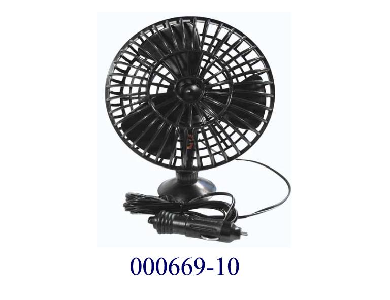 Auto-Ventilator,
- aus einem dreiflügeligen Lüfterrad in einem Schutzgitter mit Ein-/Aus-Schalter,
eingebautem Elektromotor mit einer Leistung von 3,6 W und einer Spannung von 12 V, 
- einem Saugfuß mit verstellbarem Kugelkopf und einem Anschlusskabel mit Stecker für die Zigarettenanzünder-Steckdose,
- zur Belüftung des Innenraums von PKWs.
(Abbildung siehe Anlage),

"Wand-/Fensterventilator, mit eingebautem Elektromotor mit einer Leistung von weniger als
125 W, nicht für zivile Luftfahrzeuge - sog. Auto-Ventilator".