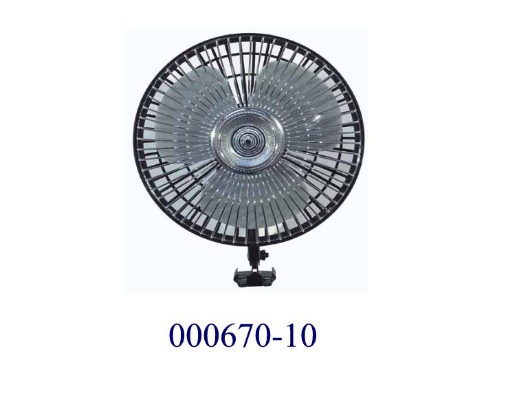 Auto-Ventilator,
- aus einem dreiflügeligen Lüfterrad in einem Metallschutzgitter mit Ein-/Aus-Schalter, mit zuschaltbarer automatischer Schwenkbewegung, eingebautem Elektromotor mit einer Leistung von 8,5 W und einer Spannung von 12 V, 
- einem verstellbaren Metallmontagefuß und einem Anschlusskabel mit Stecker für die Zigarettenanzünder-Steckdose,
- zur Belüftung des Innenraums von PKWs.
(Abbildung siehe Anlage),

"Wand-/Deckenventilator, mit eingebautem Elektromotor mit einer Leistung von weniger als
125 W, nicht für zivile Luftfahrzeuge - sog. Auto-Ventilator".