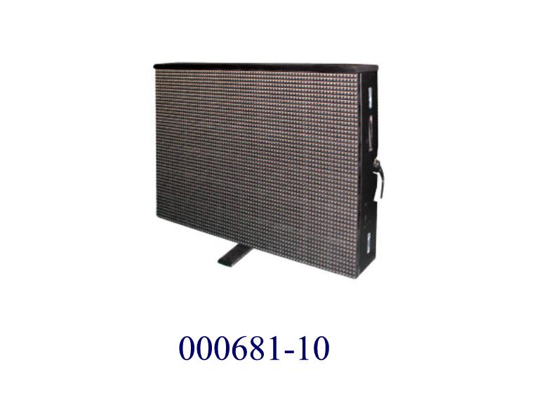 Modularer Bildschirm (so genannte LED- Wand) aus mehreren Modulen zusammengesetzte Elemente, je Element mit den Abmessungen von ca. 1500 × 900 x 155 mm. In jedes Element sind rote, grüne und blaue Leuchtdioden integriert; sie weisen eine Auflösung von 16 × 16 Pixel, einen Punktabstand von 18,75 mm und eine Bildwiederholfrequenz von 4800 Hz auf. Sie enthalten außerdem die Ansteuerelektronik. 
Der Bildschirm wird zusammen mit einem Bearbeitungssystem gestellt, bestehend aus: 
 - einem Video-Prozessor, der verschiedene eingehende Signale empfangen und bearbeiten kann (
   u. a. AV, S-Video, VGA, DVI, YPbPr, HDMI, SDI), und die Skalierung eines Bildes/Videos an die 
   Bildschirmgröße ermöglicht,
 - einem Signal-Prozessor, der ein Pixel-Mapping des eingehenden Signals für den Bildschirm ermöglicht.
Das verarbeitete Signal wird vom Signal-Prozessor an einen Datenverteiler weitergeleitet. Der Datenverteiler seinerseits sendet die Daten an die einzelnen Elemente/Module des Bildschirms. Die Einheit kann Videobilder aus verschiedenen Quellen anzeigen.
Der Bildschirm ist nicht für eine Betrachtung aus der Nähe entworfen. Er wird u. a. bei Veranstaltungen im Unterhaltungs- und Sportbereich und als Reklametafel für den Einzelhandel verwendet. 
Mit zugehörigem Zubehör wie Stromverteiler, Datenkabel, Stromkabel, Software etc.
(Abbildung siehe Anhang)

"Andere Monitore für mehrfarbiges Bild – sog. LED – Wand".
