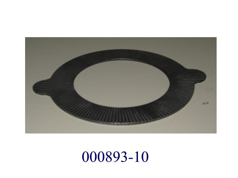Beidseitig geriffelte, 1,5 mm starke Scheibe mit zwei gegenüberliegenden Nasen 
(Durchmesser: 87 mm; Innendurchmesser: 57,8 mm).
Mit einem Gehalt von mehr als 90 GHT an Eisen (Fe), sowie Anteilen an Mangan (Mn).
(Abbildung siehe Anlage)

Es liegt eine Sicherungsscheibe aus Stahl der Position 7318 2100 98 vor.