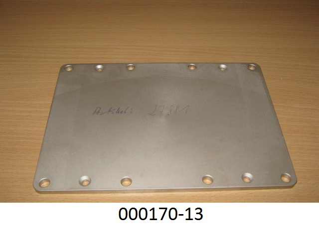 Eine Platte (Trägerplatte, Abmessungen: (LxBxH) 18,2x13,2x0,5 cm) aus vernickeltem Aluminium/Siliziumcarbidcermet, welche an den Längsseiten je sechs Schraublöcher aufweist. Die Ware dient als Trägerplatte aus Aluminiumsiliziumcarbit für elektronische Schaltungen.
(Abbildung siehe Anlage)