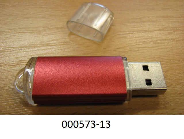 USB-Speicherstick mit Software, bestehend
- aus einer mit elektronischen Flash Speicherbausteinen und anderen integrierten Schaltungen, 
- sowie passiven diskreten Bauelementen bestückten Leiterplatte in einem Gehäuse mit USB-Anschluss und Verschlusskappe, 
- mit einer Speicherkapazität von max. 1 GB,
- bespielt (preload) mit Programmen, Daten, Tönen und Bildern, die über eine automatische Datenverarbeitungsmaschine gehandhabt werden können, 
- als nicht flüchtiger Datenfestspeicher zur Datenaufzeichnung und -wiedergabe nach Anschluss an die USB-Schnittstelle unterschiedlicher Geräte geeignet.
(Abbildung siehe Anlage)