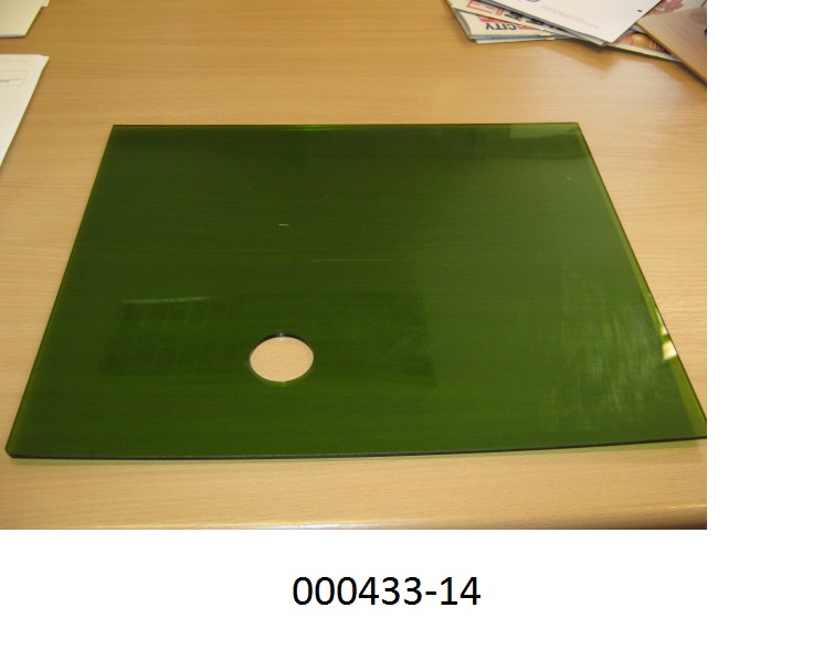 Anderes optisches Element, nicht gefasst, nicht aus Glas, in Form einer rechteckigen, grünen Platte (835 mm x 525 mm) mit runder Bohrung am Rand einer Längsseite (zur Ausstattung mit einer als Griff dienenden runden Einfassung); das Erzeugnis wird als Schutzabdeckung in Nd:YAG-Laserschneid-/gravur-/markiergeräten eingesetzt, weist eine optische Dichte (OD) mit Index 6 auf und filtert Licht mit einer Wellenlänge von 921 nm bis 1064 nm heraus.