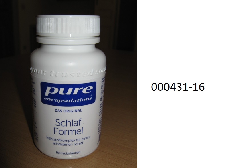Arzneiware, in Form von farblosen Steckkapseln, gefüllt mit einer hellgrauen, feinen, pulverförmigen, nicht alkoholhaltigen Zubereitung, im Wesentlichen bestehend aus den Aminosäuren Tryptophan und in geringer Menge Glycin, Melissenextrakt, Magnesiumcitrat, Vitaminen, einer Zinkverbindung, sowie dem arzneilich wirksamen Stoff Melatonin (Hormon der Zirbeldrüse); mit therapeutisch/prophylaktischer Wirkung (Melatonin hat eine stabilisierende Wirkung auf das menschliche Nervensystem und dient hauptsächlich zur Behandlung von Schlafstörungen und von Jetlag);  aufgemacht in einer etikettierten, weißen Kunststoffdose mit versiegeltem, weißem Schraubverschluss und Innenversiegelung; kein Ergänzungslebensmittel der Position HS 2106.