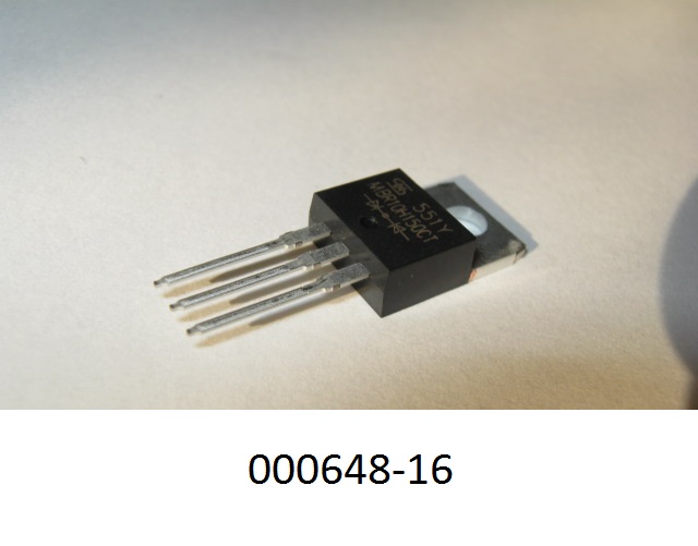 Halbleiterdiodenschaltung (Dual Schottky Technology Diode), bestehend aus zwei „Schottkydioden“ mit gemeinsamer Kathode in einem SMD-TO220AB-Gehäuse aus Kunststoff (Abmessungen: LxBxH ca. 8 mm x 9,5 mm x 4,5 mm) mit drei Anschlüssen. Der Bauteil ist für eine Sperrspannung von 150V und einen Durchlassstrom von 5A ausgelegt.
(Angaben laut Antragsteller)
(Abbildung siehe Anhang)