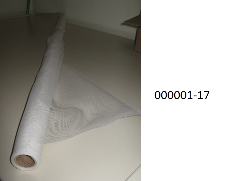 Es handelt sich um eine ca. 100 cm breite Rolle eines weißen Gewebes in Leinwandbindung aus Glasfasern (mit Kunststoff überzogen).
Das Gittergewebe aus mit Kunststoff umhüllten Glasfasern, mit einem Gewicht von 120 g/m2 (± 10 g/m2) wird zum Herstellen von Insektenschutzrollos und -rahmen verwendet.
(Abbildung laut Anlage)