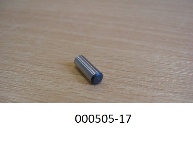 Es handelt sich um einen maßhaltig nach Werkszeichnung gefertigten ca. 12,7 mm langen zylindrischen Bolzen aus legiertem Stahl, mit einem Durchmesser von ca. 4 mm, dessen beide Enden abgeschrägt und schwarz eloxiert ausgeführt sind.
(Abbildung laut Anlage)