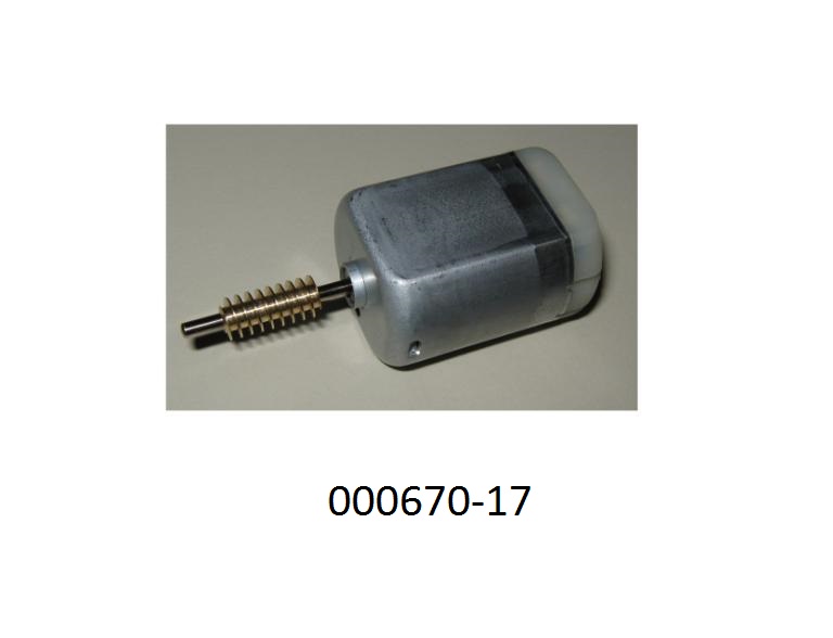 Spezifisch nach Werkszeichnung gefertigter Gleichstrommotor,
- mit Bürsten und einem Innenrotor mit Drei-Phasen-Wicklung, für einen Temperaturbereich 
von -40°C bis +85°C,
- mit einer Leistung von weniger als 37,5 W und einem Spannungsbereich von 10 V - 17 V,
- mit einer an der Motorwelle befestigten Schnecke,
- Gehäuseabmessungen (DxL): ca. 24,1 x 34,9 mm,
- zur Verwendung in verschiedenen Anwendungsbereichen.
(Abbildung laut Anlage)
