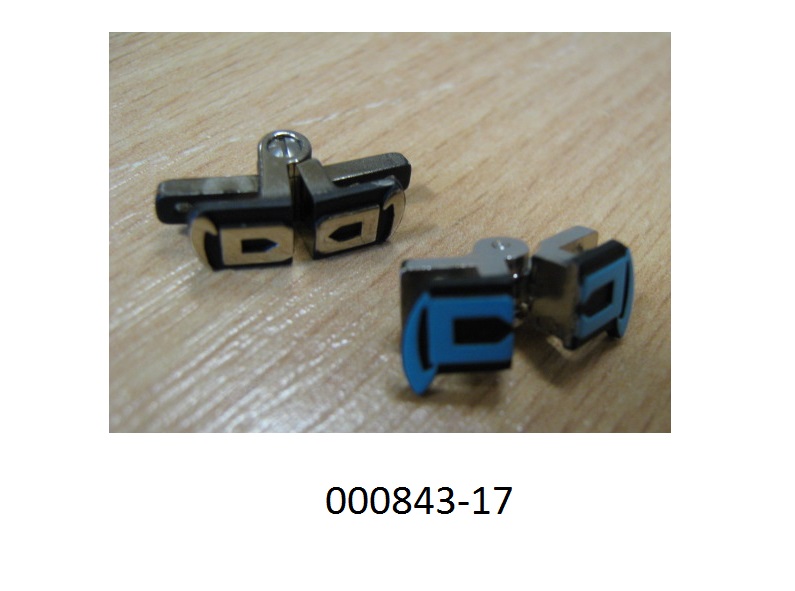 Teile von Brillen, in Form einer Scharniere
- bestehend aus zwei Scharnierh?lften aus unedlem Metall, welche mittels eines Bolzens beweglich miteinander verbunden sind,
- jede Scharnierh?lfte (6 x 6 x 5mm, LxBxH) ist entsprechend ihrer Verwendung mit zwei Befestigungsl?chern und einer Nute versehen,
- werden in sp?tere Folge dazu verwendet, Brillenb?gel an Brillenfassungen zu montieren.
(Abbildung siehe Anlage)