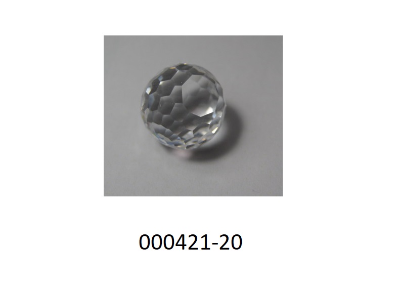 Nachahmung eines Edelsteines, 
- bestehend aus einem kugelförmigen, glasklaren Rohling aus hochbrechendem Spezialglas,
- mit einer speziell geschliffenen Außenseite,
- den Kopf einer Glasfigur darstellend.
 (Abbildung siehe Anlage)