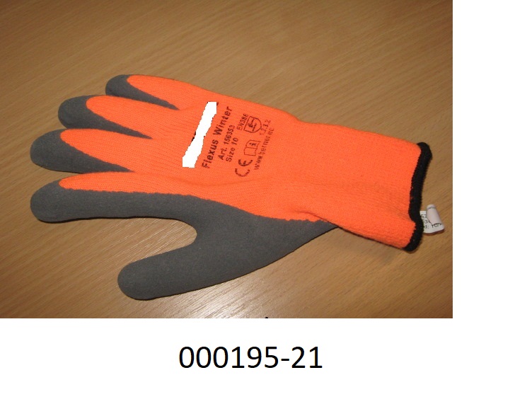 Fingerhandschuh (Arbeits-/Schutzhandschuh)
- bis über das Handgelenk reichend,
- bestehend aus einer Wirkware auf Polyacrylnitrilbasis, 
- im Bereiche der Hand- und Fingerflächen mit einer Schicht auf Kautschukbasis überzogen,
- durch Zusammennähen konfektioniert,
 (Abbildung siehe Anlage)