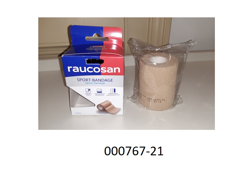 Bandage
- ca. 8cm breit und ca. 4,5m lang,
- längselastisch und aufgerollt
- bestehend aus einem kautschutierten Gewebe auf Baumwollbasis,
- für den Einzelverkauf für medizinische Zwecke aufgemacht,
- mit Ankündigung: findet Anwendung bei Verletzungen und dient der Verletzungsvorbeugung beim Sport.
(Abbildung siehe Anlage)