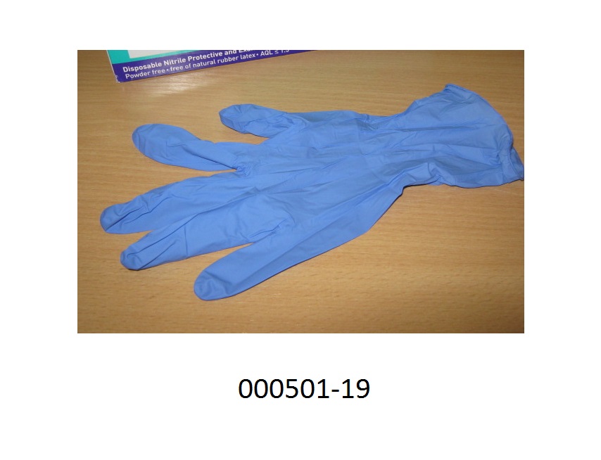 Fingerhandschuhe in Form von Einmal-Schutzhandschuhen
- bestehend aus synthetischem Kautschuk , 
- zu 200 Stück in einer bunt bedruckten Faltschachtel verpackt,
- nicht steril verpackt, 
- die Anforderungen der Normen EN 455-1 (Prüfung auf Dichtigkeit) und EN 455-2 (Prüfung der Reißkraft) erfüllend.
(Abbildung siehe Anlage, Angaben laut Antragsteller)