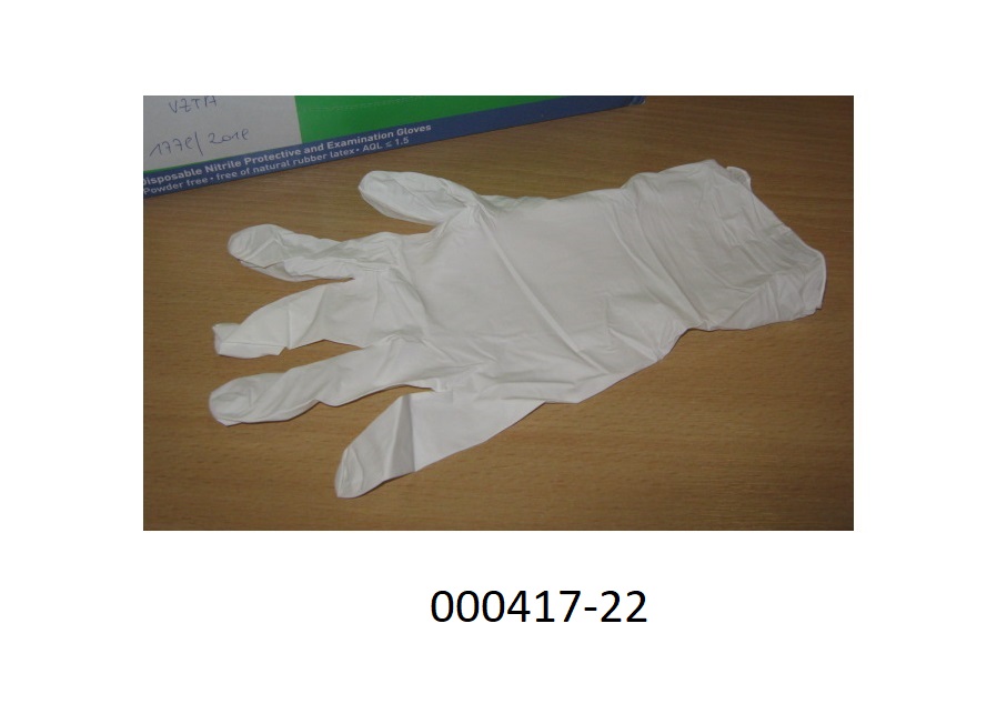 Fingerhandschuhe in Form von Einmal-Schutzhandschuhen
- bestehend aus synthetischem Kautschuk,
- zu 200 Stück in einer bunt bedruckten Faltschachtel verpackt,
- nicht steril verpackt,
- die Anforderungen der Normen EN 455-1 (Prüfung auf Dichtigkeit) und EN 455-2 (Prüfung der Reißkraft) erfüllend.
 (Abbildung siehe Anlage, Materialangaben laut Antragsteller)
