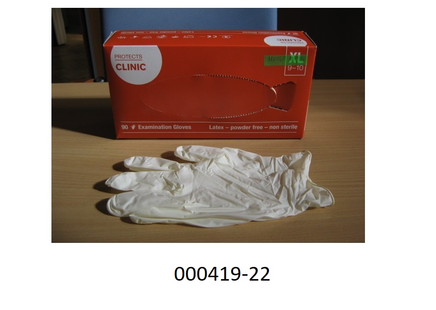 Fingerhandschuhe in Form von Einmal-Schutzhandschuhen
- bestehend aus Weichkautschuk,
- zu 100 Stück in einer Faltschachtel verpackt,
- nicht steril verpackt,
- die Anforderungen der Normen EN 455-1 (Prüfung auf Dichtigkeit) und EN 455-2 (Prüfung der Reißkraft) erfüllend,
- laut Ankündigung für den klinischen Gebrauch.
(Abbildung siehe Anlage, Materialangaben laut Antragsteller)