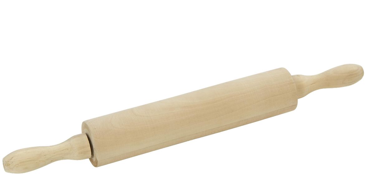 Holzware zur Verwendung in der Küche; in Form einer Teigrolle (Rollholz für Backwaren)
- mit einer Länge von ca. 45cm und einem Durchmesser von ca. 5cm,
- mit beweglichen Griffen ausgestattet,
- Rolle und Griffe bestehend aus Birkenholz.
Dient zum Ausrollen von Teigflächen. Derartige Erzeugnisse werden als „Holzwaren zur Verwendung bei Tisch oder in der Küche“ eingereiht.
(Angaben laut Antragsteller, Abbildung siehe Anlage)