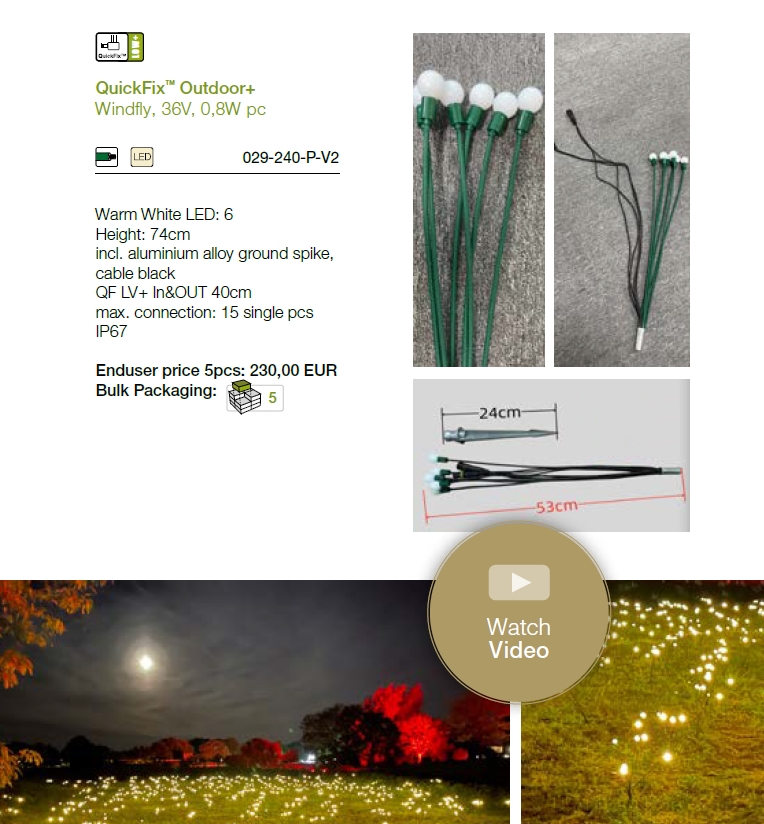 Ware aus künstlichen Blumen in Form eines Stranges aus 5 elektrisch miteinander verbundenen Dekorationsartikeln
- bestehend aus jeweils einem ca. 24 cm langen Erdspieß aus unedlem Metall, einem darin befestigten Bündel aus 6 stilisierten, ca. 47 cm langen „Blumen“ und 2 Anschlusskabel,
- die „Blumen“ setzten sich aus einem Stängel (Stab aus rostfreiem Stahl mit grüner Kunststoffhülle), einem grünen Übergangsstück aus Kunststoff und einem milchig weißen, kugelförmigen „Blütenkopf“ aus Kunststoff, welcher im Inneren eine diskrete Leuchtdiode beherbergt, zusammen,
- dazu bestimmt, im Abstand von bis zu a. 1,5m in den Erdboden gesteckt zu werden,
- die integrierte LED-Beleuchtung generiert kein Dauerlicht, sondern ein schwelend pulsierendes Licht (nicht solar- oder batteriebetrieben),
- mit einer Leistung von ca. 0,8 W je „Blume“,
- die Ware stellt sich nicht als elektrischer Beleuchtungskörper der Position 9405 dar, da sie nicht der Erhellung der Umgebung dient, sondern durch die Beleuchtung lediglich die Zierwirkung der Ware erhöht wird,
- die Ware aus künstlichen Blumen bestimmt insbesondere im Hinblick auf das äußere Erscheinungsbild (Zierwirkung) den wesentlichen Charakter der zusammengesetzten Ware,
- innerhalb der Position 6702 bestimmt der Kunststoff nach dem Umfang und dem Erscheinungsbild den wesentlichen Charakter der künstlichen Blumen.
(Abbildung siehe Anlage)