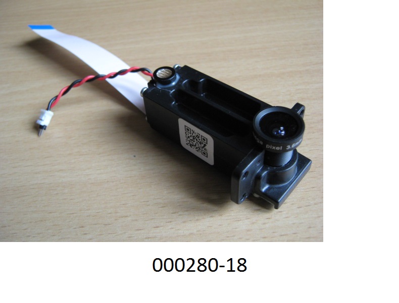 Lasersensor, bestehend aus einem Infrarot-Linienlaser (808 nm) mit Anschlusskabel, einem Objektiv mit optischen Filter und einer mit 2 Bildsensoren, sowie weiteren passiven und aktiven Bauelementen bestückten, mit einem Flachbandkabel versehenen, gedruckten Schaltung, moniert auf einem gemeinsamen Träger.
Ohne erkennbaren, dauerhaften Bildspeicher.
Das Erzeugnis dient nach Einbau in einen Staubsaugerroboter als Sensor zur Abstandsmessung nach dem Lasertriangulationsprinzip, der mittels IR-Linienlaser und Kameramodul Oberflächen von Objekten bzw. Raumprofilen abtastet.
(Abbildung laut Anlage)