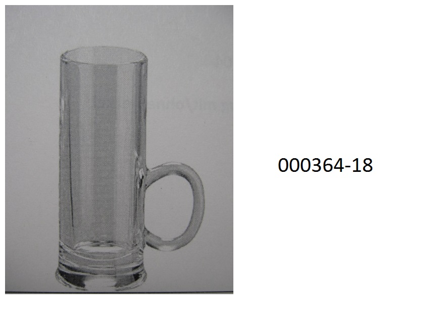 Glasware in Form eines Shotglases
- bestehend aus einem klaren, gew?hnlichen, mechanisch gefertigten Glas,
- mit einer H?he von ca. 10cm und einem Durchmesser von ca. 3,5cm, 
- zylinderf?rmig und mit einem Henkel verarbeitet,
- mit einem abgerundeten, oberen Rand,
- nicht anders oder weitergehend bearbeitet,
- zur Verwendung bei Tisch/in der K?che vorgesehen.
(Abbildung siehe Anlage)