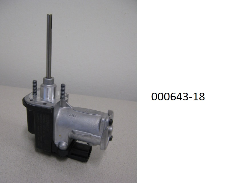Elektromechanischer Stell- oder Ventilantrieb (Abmessungen: ca. 11 x 5,5 x 17,5 cm),
- aus einem 14 Volt-Gleichstrommotor, einem Untersetzungsgetriebe und einem
  Stellelement in Form einer am Ende geschlitzten Stange, mit einer Leistung von 119 W bei einer Versorgungsspannung von 14 VDC und einer Stromstärke von maximal 8,5 A, 
- zur Umwandlung elektrischer Energie in eine lineare Stellbewegung zur
  Betätigung eines Ventils in einem Turbolader.
(Abbildung siehe Anlage)