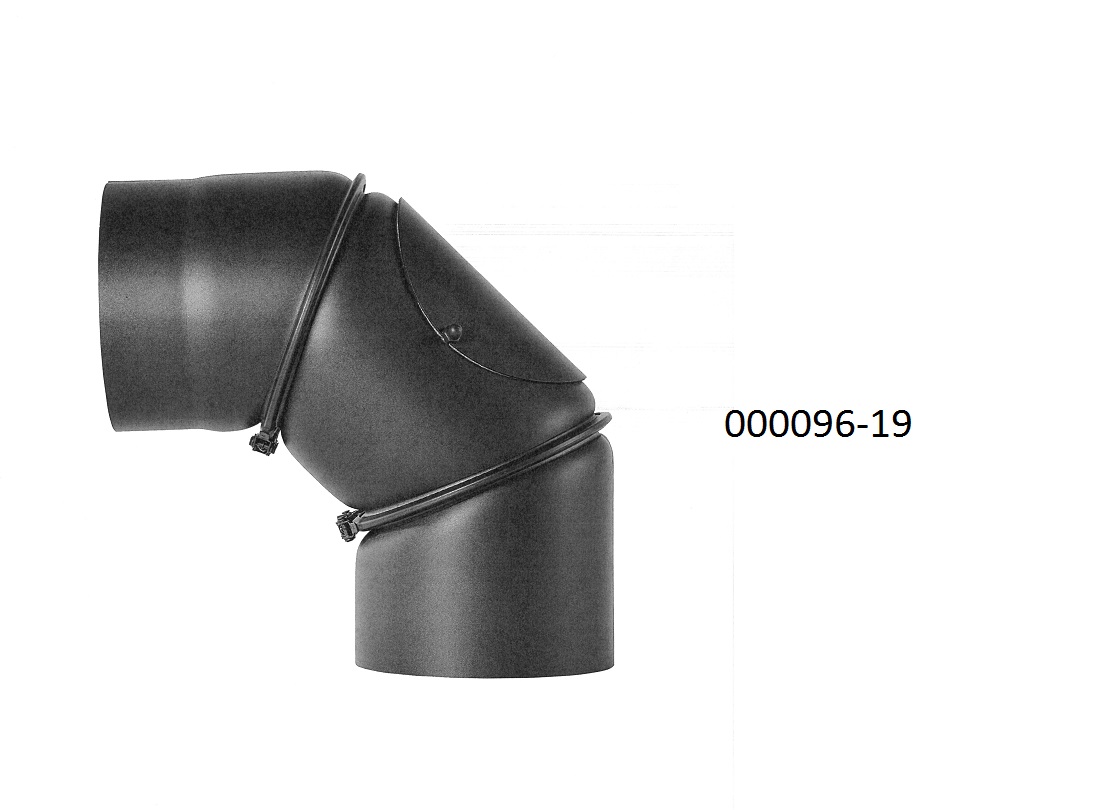 Es handelt sich um ein dreiteiliges, zweifach um 90° gebogenes Hohlerzeugnis aus beschichtetem Stahl, mit einem Außendurchmesser von etwa 154 mm und einer Wanddicke von etwa 2 mm, dessen drei Teile mit zwei Spannklammern verbunden sind. Der Außendurchmesser ist an einem Ende auf einer Länge von etwa 50 mm auf einen Durchmesser von 149 mm reduziert. Der Mittelteil ist mit einer, mit zwei Schrauben gesicherten Verschlussklappe ausgestattet. Das Erzeugnis wird beim Anschluss eines Ofens an den Kamin zum Verbinden (Einstecken) mit weiteren Rohrelementen von Ofenrohren verwendet.
(Abbildung siehe Anlage)