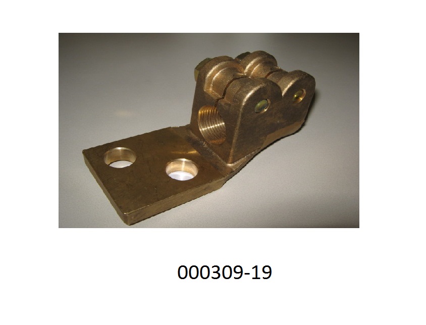 Anschlussklemme,
- spezifisch geformter Metallkörper mit Bohrungen und Schraubklemmen in diversen Ausführungen,
- aus Messing (CuZn40Pb2), 
- dient als hochspannungsführendes Verbindungselement, 
- für eine Spannung von mehr als 1000 V,
- zum Verbinden von elektrischen Stromkreisen.
(Abbildung siehe Anlage)