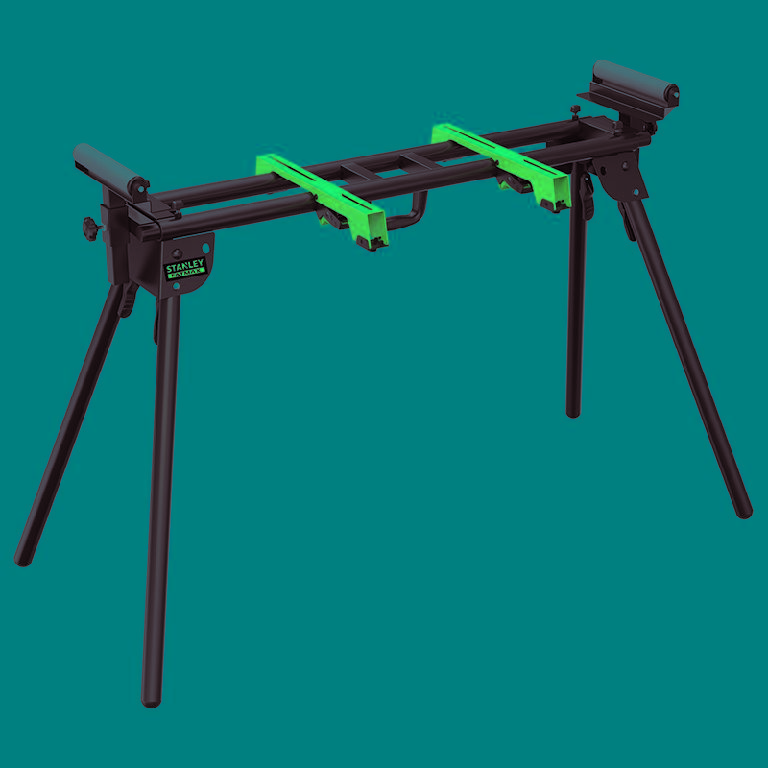 Apart aangeboden toebehoren voor zaagmachines, zijnde een onderstel en werksteun, uitsluitend gebruikt als hulpstuk voor tafel-, afkort- en verstekzagen uitgerust met een grondplaat. De onderstellen bieden ondersteuning bij het zagen van groter materiaal.
Dit toebehoren heeft vier inklapbare poten, een geïntegreerd handvat en al dan niet wielen met het oog op transport. Ze zijn voorzien van montagebeugels die compatibel zijn met de zaagmachines waarvoor ze bestemd zijn.
De onderstellen zijn vervaardigd van een lichtgewicht constructie uit niet-gegoten staal. 
Verdere objectieve kenmerken:
•	Gewicht van 12,5 tot 14,3 kg;
•	Een lengte van 1046 tot 1120 mm (uitbreidbaar tot 2148 mm);
•	Een hoogte van 746 tot 994 mm;
•	Een maximum laadvermogen van 185 kg.