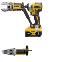 Verwisselbaar gereedschap voor elektromechanisch handgereedschap (slagschroevendraaier), om metalen buizen en buizen van kunststof af te knippen. Het gereedschap is voorzien van snijbladen van hoog koolstof staal.