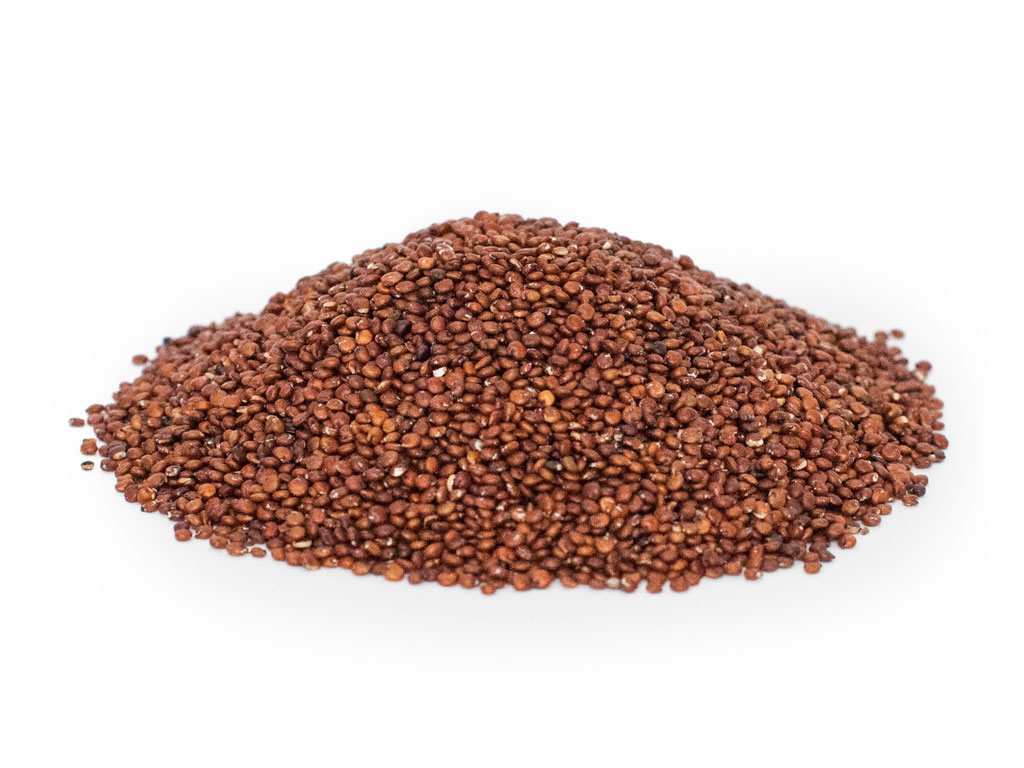 Продуктът представлява зърна от червена киноа (Chenopodium quinoa), с отстранени сапонини. Предназначен е за човешка консумация и е представен в опаковки от 250 грама и 25 килограма.