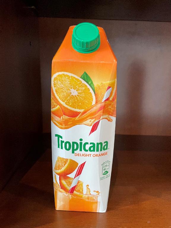 Μη αλκοολούχο φρουτοποτό με την ονομασία TROPICANA DELIGHT ORANGE.
Συστατικά: νερό, συμπυκνωμένος χυμός πορτοκαλιού 44%, ζάχαρη, κιτρικό οξύ ως μέσο όξυνσης, αλάτι (χλωριούχο νάτριο), σταθεροποιητές, τροποποιημένο άμυλο καλαμποκιού και χρωστική β-καροτίνη.
Η αξία Brix του προϊόντος, από πληροφορίες που προσκόμισε η εταιρεία, είναι 12.05 ± 0.2.