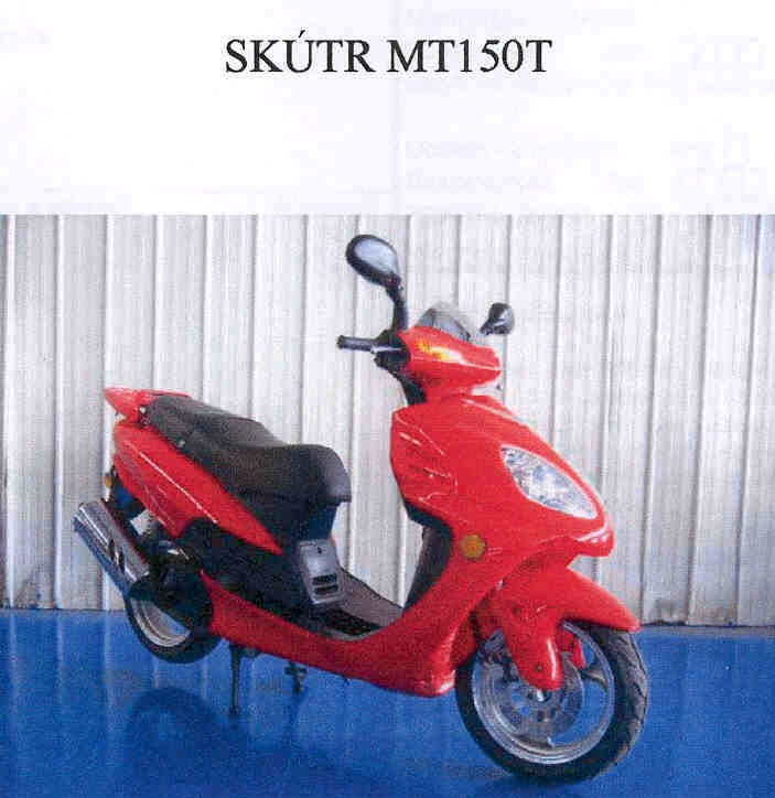 Silniční skútr určený pro přepravu osob.
Rozměry: 1980 x 700 x 1140 mm.
Motor: čtyřtaktní.
Obsah válce: 150 ccm.
Chlazení: vzduchem.
Rozvor kol: 1450 mm.
Čistá hmotnost: 120 kg
Nosnost 165 kg.
Objem nádrže: 6 l.
Max. výkon: 6,5 kW/7500ot/min.
Velikost pneu: 130/60-13.
Zapalování: CDI
Startování: nožní/elektrické
Brzdy: přední kotoučová,zadní bubnová
Baterie: 12V/5Ah.
Max. rychl: 100 km/h.