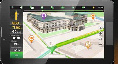 Dle deklarovaných údajů a předloženého vzorku se jedná o tablet s předinstalovanými mapami pro rychlou a přesnou navigaci. Tablet s operačním systémem Android disponuje 7-palcovým dotykovým displejem založeným na technologii IPS a 4-jádrovým procesorem s frekvencí 1.3 GHz. Disponuje 2 sloty pro SIM kartu, slotem pro microSD kartu o velikosti až 128 GB, nitřní pamětí o velikosti 16 GB, podporuje 3G, Bluetooth a Wi-Fi. 
Dodáváno spolu s držákem do auta, adaptérem do auta 12/24 V, nabíjecím adaptérem, stojánkem, micro-USB-USB kabelem.