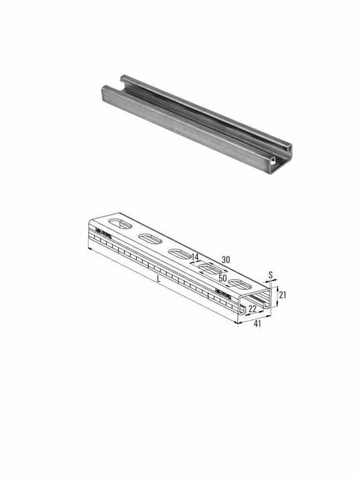 Profil aus Stahl

Bei der Ware handelt es sich um ein massives, metallisches Erzeugnis mit über die gesamte Länge von 2000 mm gleich bleibendem Querschnitt (Profil). Das Erzeugnis ist in regelmäßigen Abständen gelocht. Das als Montageschiene bezeichnete Profil weist eine Breite von 41 mm, eine Höhe von 21 mm und eine Wanddicke von 2 mm auf. Es besteht aus nicht rostendem Stahl (1.4301). 

Die Ware ist nach ihrer Beschaffenheit als Profil aus nicht rostendem Stahl in den TARIC-Code 7222 4090 90 einzureihen.