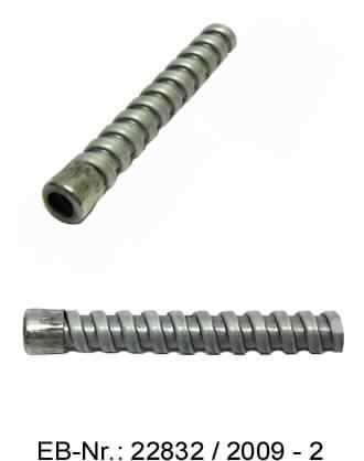 Es handelt sich um vollständig aus Stahl gefertigte, etwa 5,5 cm lange Schlauchabschnitte, bestehend aus einer sog. Flachbandspirale (maximaler Durchmesser etwa 7,4 mm), die an einem Ende mit einer verzinkten "Schutzhülse" mit Lochung versehen ist.
Die Erzeugnisse werden als Hydraulikschläuche in Fahrzeugsystemen verwendet.
- Antragstellerangaben -

Abbildung siehe Anlage.

Derartige Erzeugnisse gehören als "Schläuche aus Stahl" zur Codenummer 8307 1000 90 des Integrierten Zolltarifs der EG (TARIC).