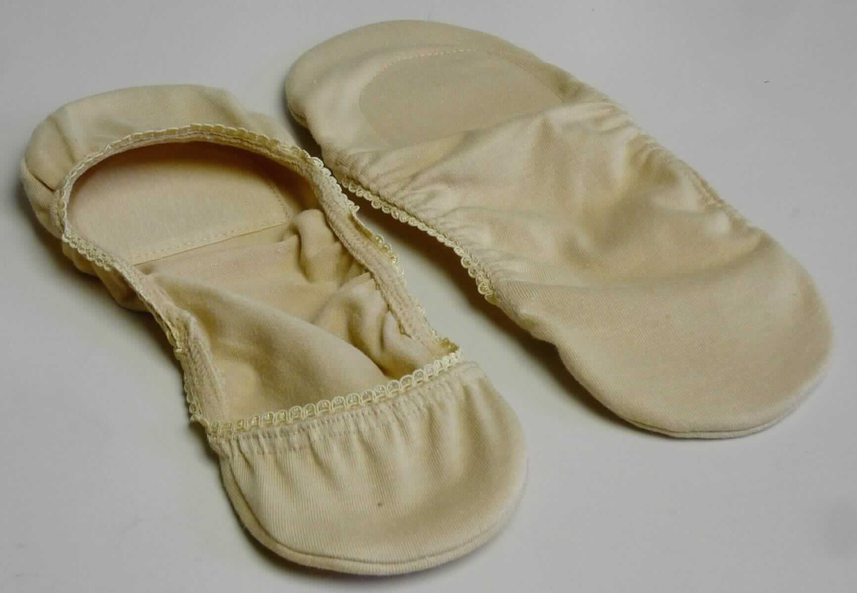 Strumpfware (Füßlinge), sog. 5th Avenue Footie Gelpad, Größe 39-42, Foto siehe Anlage,
- als Paar auf einer bedruckten Pappkarte aufgebracht,
- aus ca. 0,6 mm dicken, einfarbigen Gewirken aus laut Antrag 50 % Baumwolle, 48 % Polyester und
  2 % Elasthan (beides synthetische Chemiefasern),
- lediglich die Fußzehen, einen Teil der Ferse und den Fuß einige Zentimeter hoch bedeckend,
- auf der Innenseite im Bereich des Fußballens mit einem sog. Gelpad ausgestattet,
- am elastischen Rand mit Raschelspitze verziert.

"Andere Strumpfware (Füßlinge), aus Gewirken, aus synthetischen Chemiefasern"