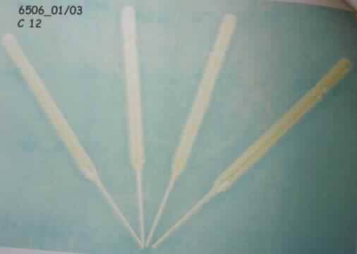 Glaswaren für Laboratorien, sog. Pasteurpipetten, Art.Nr.: 747715, lt. Antragsangaben:
- aus gewöhnlichem Glas,
- mit einer lang ausgezogenen, feinen Spitze,
- mit einer Verengung für einen Wattestopfen,
- für einen Inhalt von ca. 2 ml,
- mit einer Gesamtlänge von ca. 15 cm,
- mit einem Durchmesser von ca. 0,7 cm am oberen Rand und von ca. 0,1 cm an der Spitze.