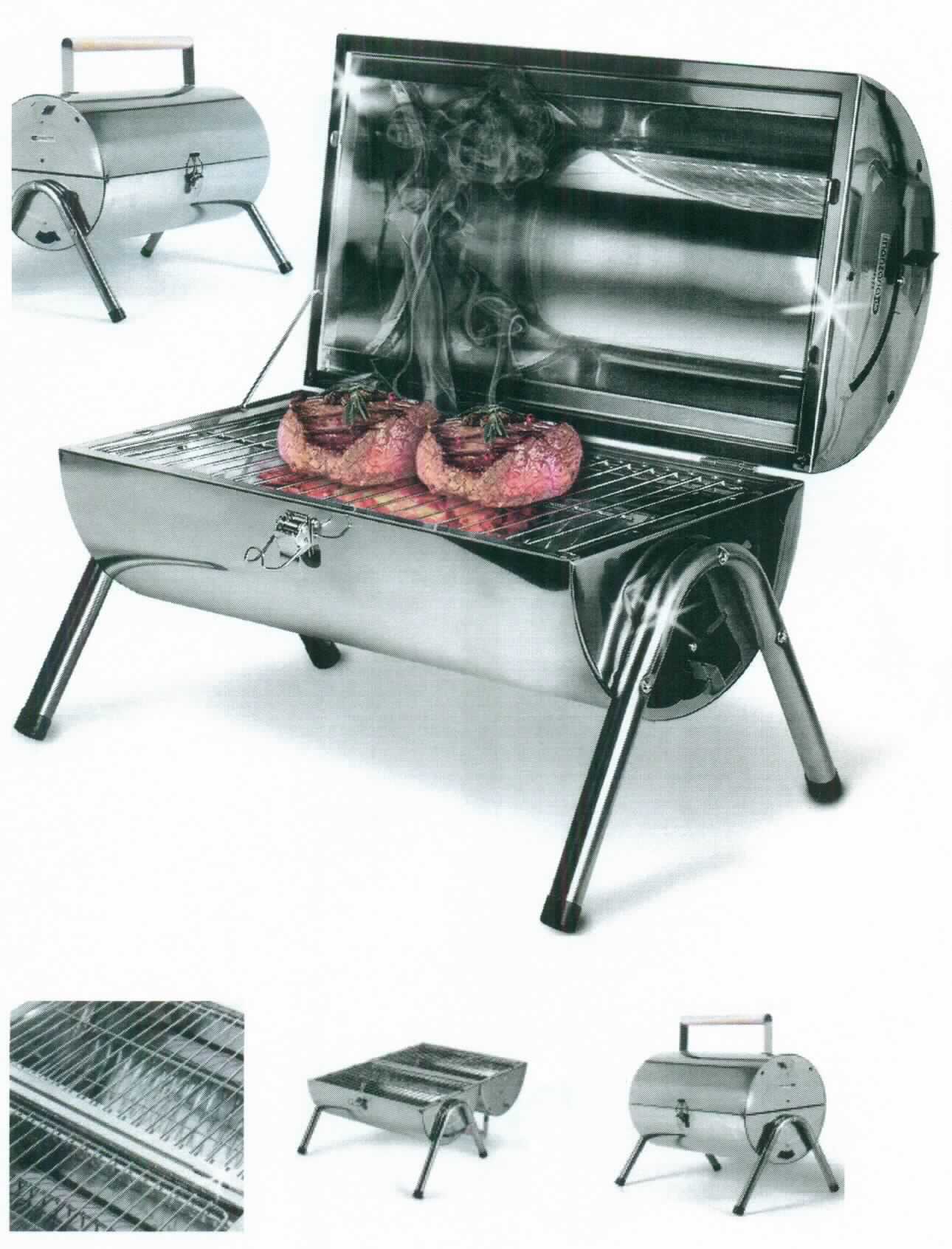 Es handelt sich um im Wesentlichen aus Stahl gefertigte Grillgeräte, bestehend aus einer U-förmigen Grillwanne, einem rechteckigen Grillrost und einem passgenauen, U-förmigen Deckel mit Tragegriff und zwei seitlichen Belüftungsreglern. Die Grillwanne ist zur Aufnahme von Holzkohle bestimmt und mittig mit einem Bügelverschluß zur Sicherung des Deckels sowie seitlich mit vier kurzen Standfüßen und zwei weiteren Belüftungsreglern versehen.
Das Griffstück des Tragegriffs ist aus Holz gefertigt.
Die Erzeugnisse dienen zum Grillen von Speisen im Haushalt oder beim Camping.
Abmessungen: ca. 38 cm x 26 cm x 45 cm.
- Antragstellerangaben - 

Der Charakter der aus verschiedenen Stoffen zusammengesetzten Waren wird insbesondere aufgrund des Umfangs und der Bedeutung für die Verwendung durch den Stahl bestimmt.

Abbildung siehe Anlage.

Derartige Erzeugnisse gehören als "andere Grillgeräte aus Stahl, für Festbrennstoffe" zum TARIC-Code 
7321 1900 00.