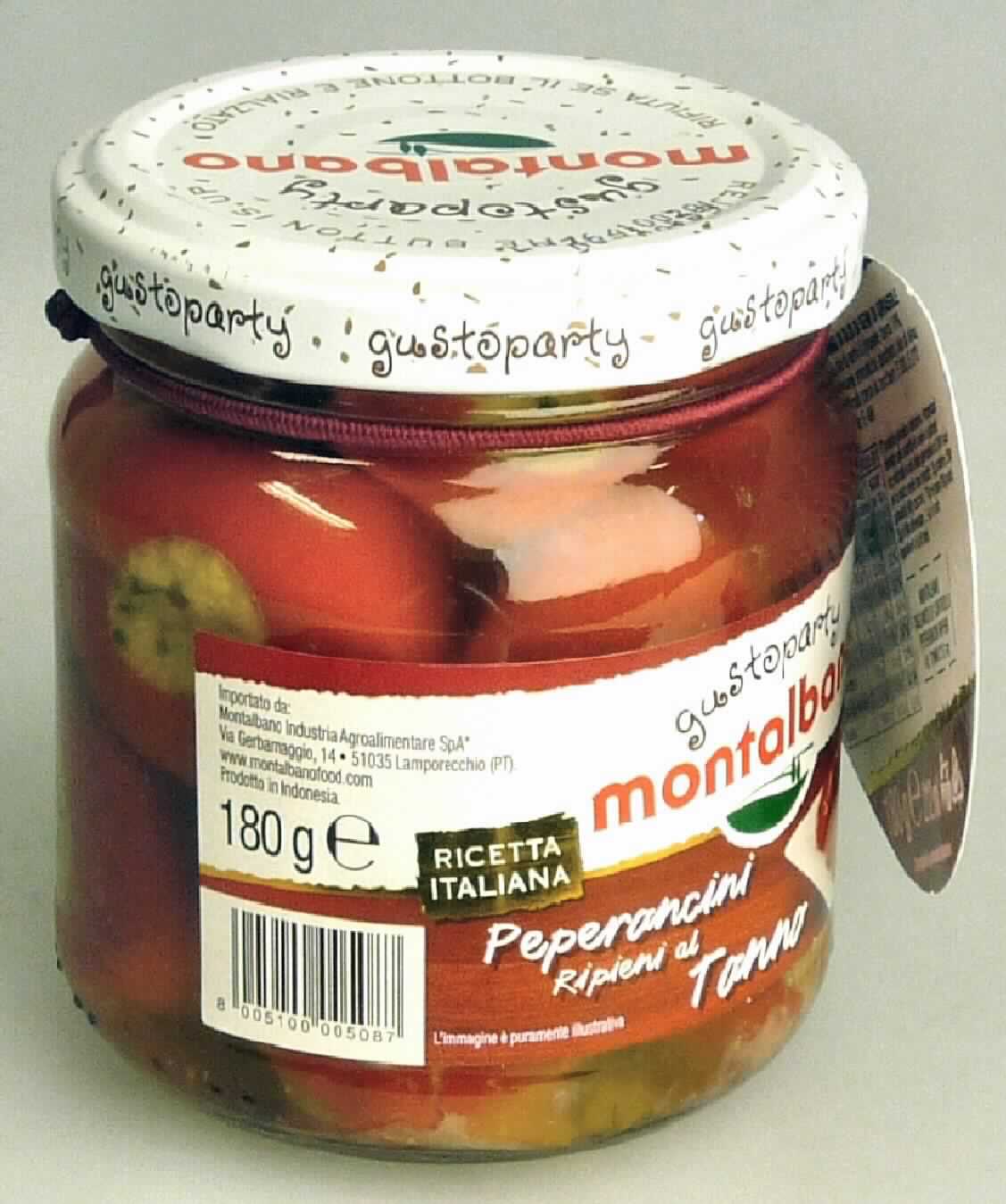 Kirschpaprika, zubereitet.

Antragsangaben (als zutreffend unterstellt): Kirschpaprika gefüllt mit Thunfischpaste. Aufmachung: im Glas. Nettoinhalt: 212 ml. Zutaten: Kirschpaprika, Sonnenblumenöl, Thunfisch (18 %), Oliven, Kapern, Anchovipaste in Olivenöl, Salz, Zucker, Petersilie, Essigsäure aus Zuckerrohr, Zitronensäure, Milchsäure, Ascorbinsäure, Agar-Agar.

Beschaffenheit des vorgelegten Warenmusters: Originalglas, darin rote Kirschpaprikas, gefüllt mit Thunfischpaste, in einer gelben, öligen Lake. Die Kirschpaprika weist einen leicht brennenden Geschmack auf. Gehalt an freier flüchtiger Säure i. S. der ZAnm 1 zu Kap 20: mindestens 0,5 GHT. 
Aufschrift, auszugsweise: "gustoparty Montalbano".

Gemüse, Früchte, Nüsse und andere genießbare Pflanzenteile, mit Essig oder Essigsäure zubereitet oder haltbar gemacht, andere, Früchte der Gattung Capsicum, mit brennendem Geschmack.