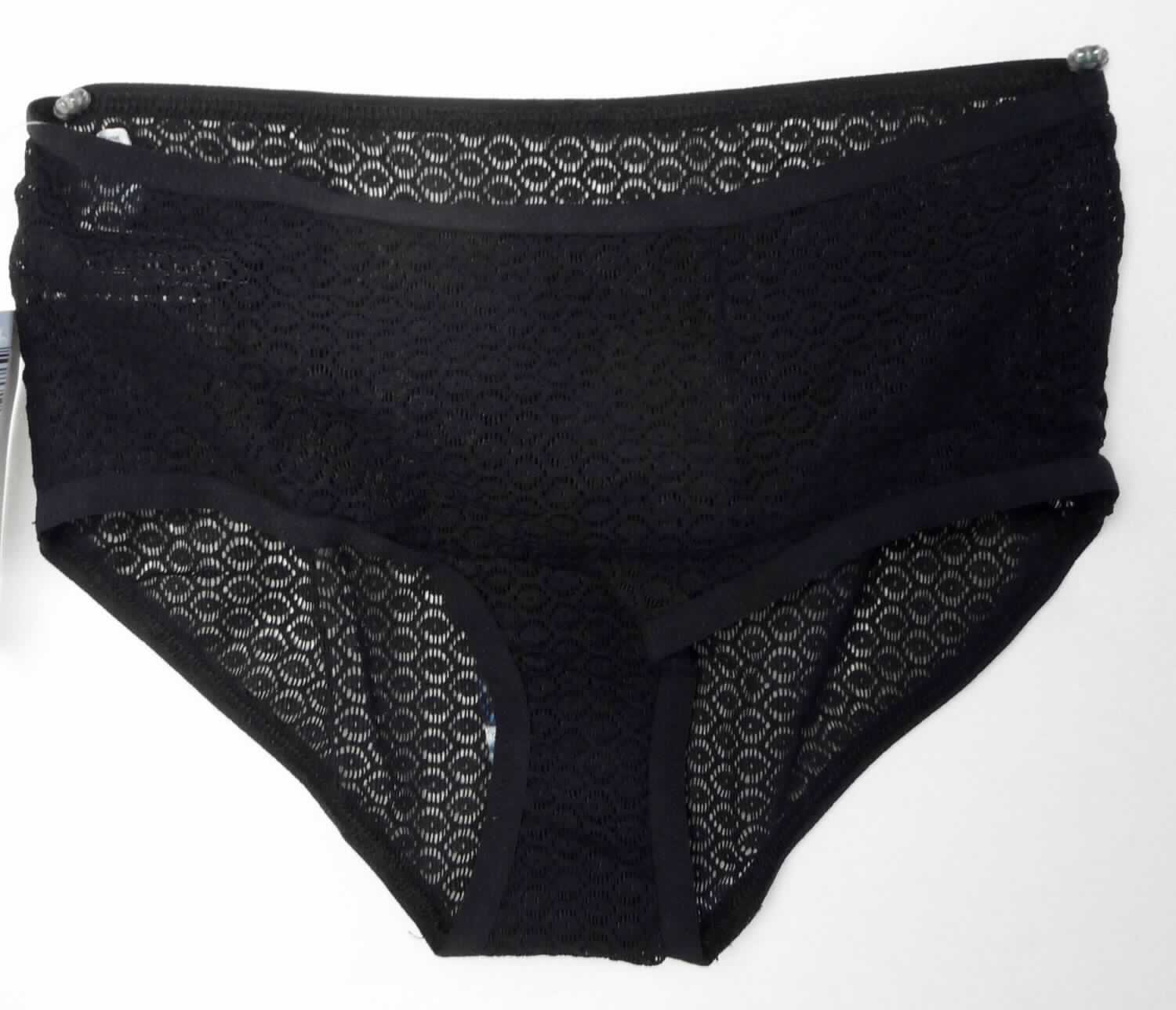 Slip, sog. Damen Nylon Unterhose, Art. RSA0352, Größe XS, Foto siehe Anlage,
- aus ca. 0,6 mm dicken, einfarbigen, durchbrochen gearbeiteten Gewirken aus laut Antrag 90 % Nylon und 
  10 % Elasthan (beides synthetische Chemiefasern), 
- als Hüftslip gearbeitet; an allen Rändern mit aufgenähten elastischen Bändern aus Geweben aus Spinnstoffen,
- ohne Öffnung und ohne Verschluss,
- aufgrund des Schnitts eindeutig als Frauenkleidung erkennbar,
- mit hohen Beinausschnitten,
- im Schritt mit einer Hygieneeinlage ausgestattet.

"Slip, aus Gewirken, für Frauen, aus Chemiefasern"