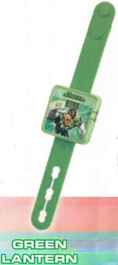 Bei dem Erzeugnis aus der Serie "McDonalds - Hello Kitty / DC Comics Watches 2015" (Motiv: Green Lantern) handelt es sich um eine Armbanduhr mit rechteckigem Kunststoffgehäuse (44 x 42 mm) und einem Kunststoffarmband. In dem Kunststoffgehäuse sind eine große bildliche Darstellung des Green Lantern und ein kleines Anzeigenfeld untergebracht.

Die elektrisch betrieben Armbanduhr (Batterie) ist mit zwei Funktionstasten zum Stellen und Wechseln der optoelektronischen Anzeige ausgestattet. Mit Hilfe der Tasten kann die Uhrzeit und die Stoppeinrichtung bedient werden.

Die in einer durchsichtigen Kunststofftüte verpackte Ware ist als "elektrisch betriebene Armbanduhr nur mit optoelektronischer Anzeige, nicht von der Position 9101 erfasst" einzureihen.