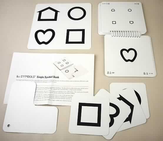 Sehtest für die Ferne, LEA-Test, Art.-Nr. 250607, bestehend aus einem Ringbuch mit 15 beidseitig mit vier (Quadrat, Haus, Apfel/Herz, Kreis) bedruckten Kunststofftafeln (13 x 13 cm), einer Abdeck-, einer Schlüssel- und vier Antwortkarten. Mit dem Test wird der kleinste noch erkennbare Optotyp (Symbol) in 3 m Entfernung festgestellt. Er dient auch der Untersuchung von Kindern oder Erwachsenen, bei denen Reihenteste nicht angewendet werden können.  Der Test ist mit einer Gebrauchsanleitung in einem PE-Beutel verpackt.
Zur äußeren Form siehe Abbildung in Anlage.
Die Ware wird als "nicht optisches augenärztliches Gerät" eingereiht.