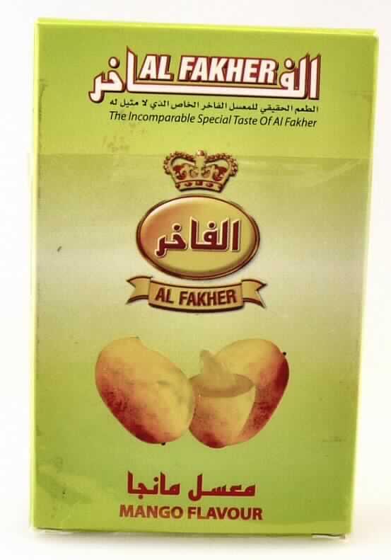 Quaderförmige Umschließung aus Pappe (ca. 90 x 60 x 20 mm), die auf der Vorder- und Rückseite im Wesentlichen mit den Schriftzügen "AL FAKHER", "Mango Flavour" sowie Abbildungen von Mangos und einer Krone bedruckt ist, während die Schmalseiten Angaben über das Herkunftsland ("V.A.E."), über den Inhalt (50 g, Components Tobacco - Molasses - Glycerine - Natural Flavour, Nicotine: 0,05%, Tar: 0 %) sowie arabische Schriftzeichen tragen. Innen befindet sich ein luftdicht verschweißter Folienbeutel mit folgendem Inhalt: Ca. 50 g, feuchte, stark gesoßte, rötliche, klumpige sowie aromatisch nach Früchten  riechende Tabak- und Pflanzenteile groben Zuschnitts.
Der Gehalt an Feuchthaltemitteln beträgt lt. Antragsangaben etwa 23%.
Das Erzeugnis lässt sich üblicherweise als Rauchtabak (Wasserpfeifentabak= Pfeifentabak)
in einer Wasserpfeife rauchen.

Zolltarifrechtlich handelt es sich um Rauchtabak in unmittelbaren Umschließungen mit einem Inhalt von weniger als 500g.