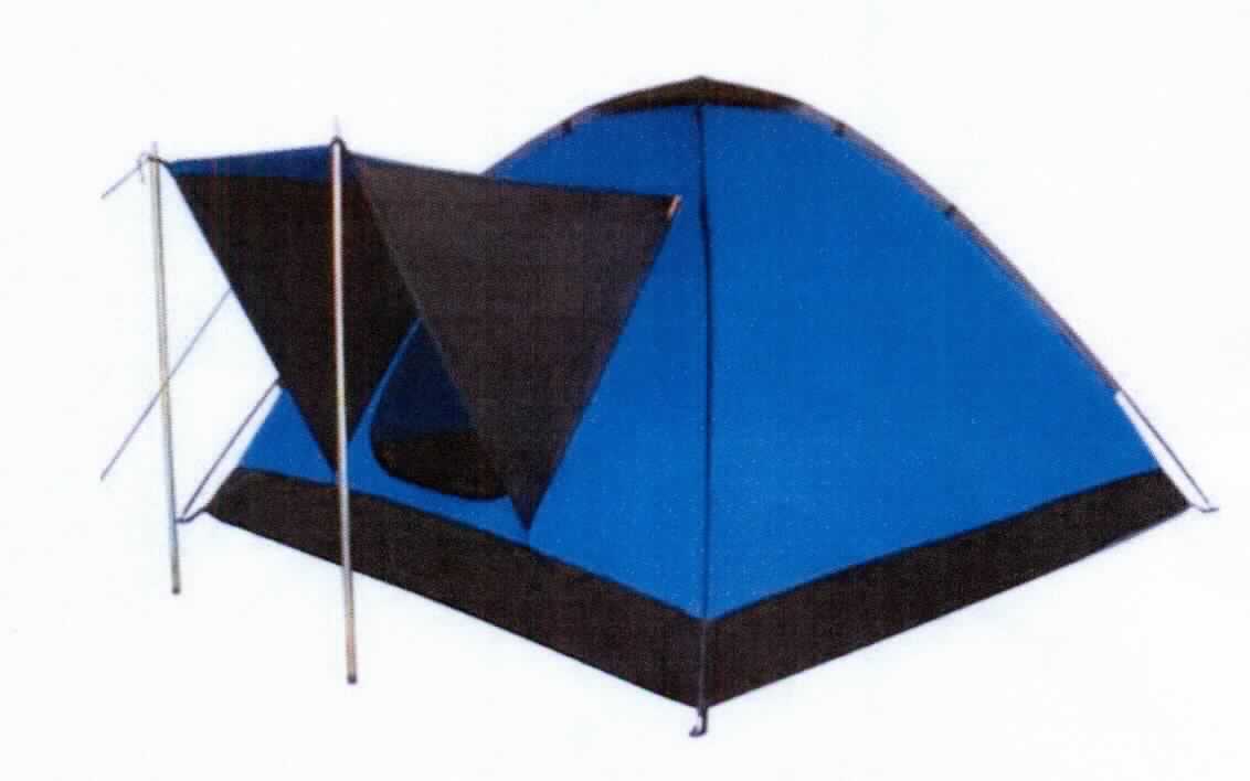 Zelt, Foto siehe Anlage,
- laut Antrag:
-- zerlegt eingehend; mit Montagematerial (u. a. Erdnägel "Heringe", Fiberglasgestänge),
-- in den Abmessungen (L x B x H): 200 cm x 200 cm x 120 cm,
-- in einem Beutel aus Gewebe [übliche Verpackung im Sinne der AV 5 b)] verpackt, 
-- aus einfarbigen Geweben aus 100 % Polyester (synthetische Chemiefasern),
-- an der vollständig mit einem Reißverschluss zu verschließenden Einstiegsöffnung zusätzlich mit einem 
   angenähten Zuschnitt in Art eines Vordaches und im Bereich der Kuppel zusätzlich mit einem Einsatz aus 
   durchbrochenen Gewirken (sog. mesh) zur Belüftung ausgestattet,
-- mit einem Bodenteil aus einfarbigen Geweben aus Streifen aus synthetischer Spinnmasse (Polyethylen); mit
   einer augenscheinlichen Streifenbreite von weniger als 5 mm,
-- durch Zusammennähen konfektioniert.

"Zelt aus Spinnstoffen, aus synthetischen Chemiefasern"