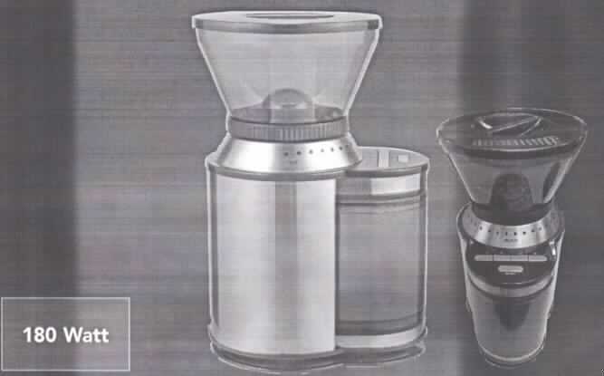 Sog. Kaffeeschlagwerk
- aus einem Edelstahlgehäuse mit eingebautem Elektromotor (Leistung: 180 Watt),
  mit Edelstahlschlagwerk mit 18-stufiger Mahlgradeinstellung, Klarsicht-Bohnenbehälter
  für max. 300 g Kaffeebohnen und Klarsicht-Kaffeepulverbehälter für max. 150 g
  Kaffeepulver, Ein-/Ausschalter, Kabelaufwicklung und einem Gewicht von 1,36 kg 
  (Abbildung siehe Anlage),
- zur Verwendung im Haushalt, zum Zerkleinern von Lebensmitteln (Kaffee).

"Elektromechanisches Haushaltsgerät mit eingebautem Elektromotor, Lebensmittelzer-
 kleinerungsgerät - sog. Kaffeeschlagwerk"
