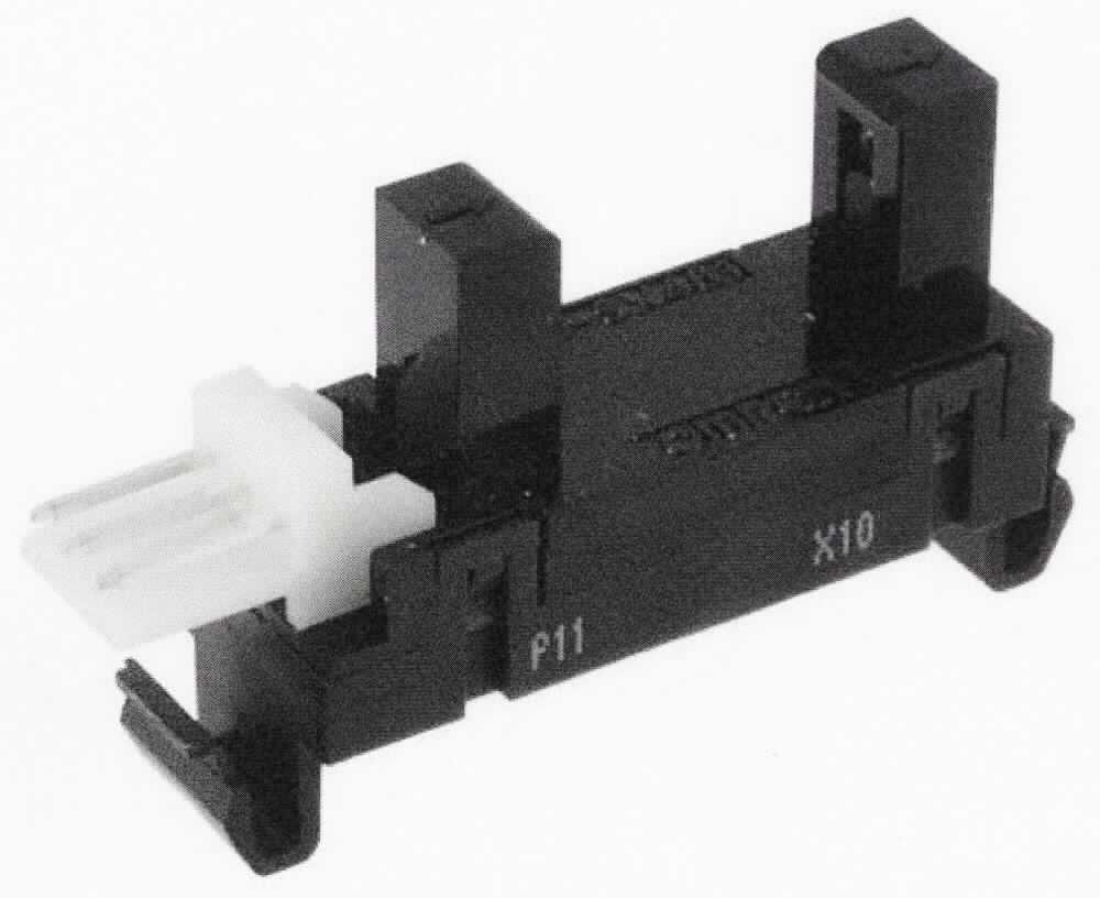 Opto-elektronischer Sensor (sog. Gabellichtschranke/Photomicrosensor)
- in Form einer Multikomponente Integrierten Schaltung (MCO) mit einem 
  monolithischen Empfangs-IC, einer Leuchtdiode und Widerstand, 
- in einem spezifischen gabelförmigen Kunststoffgehäuse mit Rasthaken und 
  3-poligem Anschlussstecker (Abbildung siehe Anlage),
- bei Defekt wirtschaftlich sinnvoll nicht reparabel.

"Elektronische integrierte Schaltung, kein Prozessor und Steuer- und Kontrollschaltung,
Speicher oder Verstärker; Gabellichtschranke in Form einer Multikomponente
Integrierten Schaltung (MCO)"