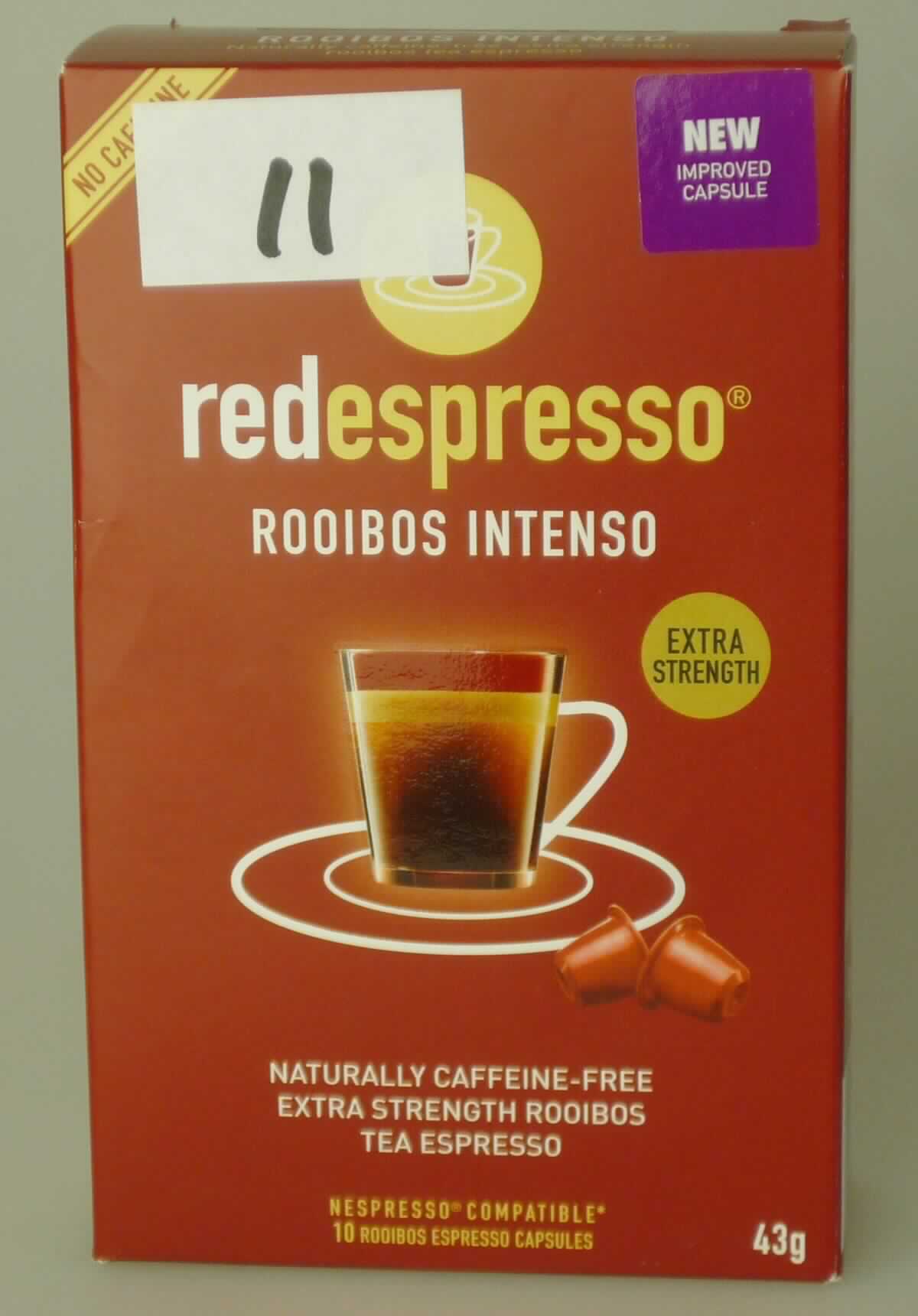 Red Espresso Capsules INTENSO 
Nach den Angaben der Antragstellerin und der vorgelegten Warenprobe handelt es sich bei der als "Red intenso" bezeichneten Ware um getrocknete, zerkleinerte, rotbraune Blatt- und Zweigstückchen von Pflanzen der Art Aspalathus linearis (Rooibos oder Rotbusch) ohne weitere Zusatzstoffe. Die Pflanzenteile werden nach Angaben in der Fachliteratur hauptsächlich zur menschlichen Ernährung (Zubereitung eines koffeinfreien Erfrischungsgetränks) verwendet und sind in Kapseln zu 4,3 g abgepackt. Jeweils 10 Kapseln sind zusammen in einem Pappkarton zur Abgabe an den Endverbraucher aufgemacht. 

Zolltarifrechtlich handelt es sich um eine "Andere pflanzliche Ware der hauptsächlich zur menschlichen Ernährung verwendeten Art, anderweit weder genannt noch inbegriffen, andere als in den Codenummern 1212 2100 00 0
bis 1212 9995 10 0 genannt; hier: Rooibos-Tee (Art Aspalathus linearis)".