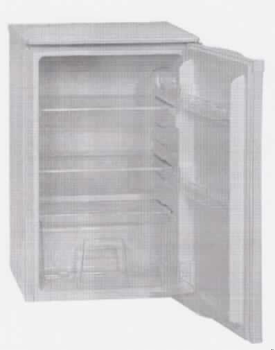 Vollraumkühlschrank
- aus einem quaderförmigen Gehäuse (HxBxT: 84,7 x 49,4 x 49,4 cm) mit Tür, mit mehreren
  Ablagefächern, transparenter Gemüseschale mit Glasabdeckung und
  Kompressorkühlkreislauf, Innenraumbeleuchtung, Abtauautomatik, stufenloser
  Temperatureinstellung, mit einem Nettoinhalt von 102 l und einem Nettogewicht von 
  27 kg (Abbildung siehe Anlage),
- zum Kühlen und Kühlhalten von Lebensmitteln im Haushalt.

"Kühlschrank, Haushaltskühlschrank, Kompressorkühlschrank mit einem Inhalt von nicht
 mehr als 340 l, Tischkühlschrank - sog. Vollraumkühlschrank"